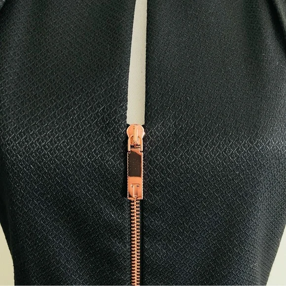 Ted Baker London Black Sleeveless V-Neck Sheath Dress Size 2 - Picture 11 of 12